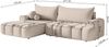Selsey 'Dandelino' Ecksofa mit Schlaffunktion, Stauraum und Bouclé-Bezug, grau, links, 80 x 275 x 168 cm Bild 5