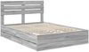 vidaXL Bettrahmen Graues Sonoma 140 x 200 cm Ingenieurs Holz 3411503 Bild 4