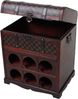 Weinregal GEUC Kolonialstil - Holz Dunkelbraun 48x41x30,5cm | Weinständer Flaschenregal Weinbar Weinschrank Bild 2