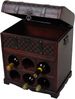 Weinregal GEUC Kolonialstil - Holz Dunkelbraun 48x41x30,5cm | Weinständer Flaschenregal Weinbar Weinschrank Bild 3