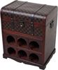 Weinregal GEUC Kolonialstil - Holz Dunkelbraun 48x41x30,5cm | Weinständer Flaschenregal Weinbar Weinschrank Bild 4