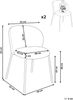 Esszimmerstuhl 2er Set MILES Cord Orange Bild 2