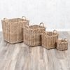 Rattankorb BAKUL eckig Grey 30x30cm mit Griffen Aufbewahrungskorb Wäschekorb Bild 4