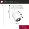 Paulmann 965. 50 ProRail3 LED Schienenspot Kratos 50° 2000lm 18,5W 3000K 230V Weiß Bild 2