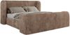 Polsterbett mit Lattenrost, Doppelbett für Schlafzimmer, Gepolstertes Kopfteil - EMORA CLASSIC DUO - 160 x 200 cm - Braun Cord Bild 5