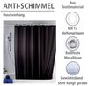 WENKO UNI Duschvorhang 180 x 200 cm, Schwarz, waschbar Bild 4
