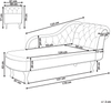 Beliani 'Nimes' Chaiselongue, Blau, Samt, 79 x 61 x 169 cm, Rechts Bild 2