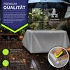 tillvex® Abdeckplane Grau 5x8 m mit Ösen + 10 Haken & 15m Seil | Gewebeplane 650g/m² Wasserdicht & Reißfest | Premium PVC-Plane Universell LKW, Pool, Holz Gartenmöbel | Gartenplane Abdeckung Bild 5