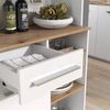Küchenbuffet Pure Weiß/Artisan-Eiche 120.2 x 177 cm Vicco Bild 4