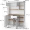 Küchenbuffet Pure Weiß/Artisan-Eiche 120.2 x 177 cm Vicco Bild 2