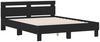 vidaXL Bettgestell mit Kopfteil Schwarz 140x190 cm Holzwerkstoff 3207435 Bild 3