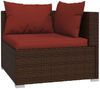 vidaXL 2-Sitzer-Sofa mit Kissen Braun Poly Rattan 317542 Bild 5