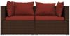 vidaXL 2-Sitzer-Sofa mit Kissen Braun Poly Rattan 317542 Bild 3
