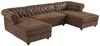 Vente-unique - Wohnlandschaft & Hocker - Mikrofaser - Vintage-Leder-Optik - CHESTERFIELD Bild 4