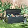 Weide Gartenbox | 100% Aluminium | Aufbewahrungsbox 1015 L | Outdoor Box mit Deckel | 180 x 74 x 79 cm Bild 5