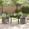 vidaXL Garten Essgruppe 3 pcs Grau Poly-Rattan 3381093 Bild 4