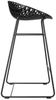Kartell Smatrik Stool Outdoor, Barhocker, Schwarz mit schwarzer Struktur Bild 2