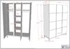 Kleiderschrank Eva 148.8 x 196.2 x 57.8 cm Kiefer MDF Weiß Bild 3
