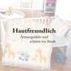 Kinder Bettwäsche 2-tlg ( 100x135cm / 40x60cm ) Bettdecken Set, 100% Baumwolle - Babybettwäsche mit Motiv Koala & Giraffe Bild 4