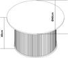 Beistelltisch Ledepid 40xØ40 cm mit überstehender Tischplatte Natur [en. casa] Bild 3