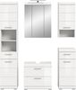 welltime Badmöbel-Set SIENA, 5 teilig, inklusive LED Beleuchtung, bestehend aus:, (Set, 5-St, TOPSELLER), Hochschrank, WBU, Spiegelschrank, Unterschrank, Hängeschrank Bild 3