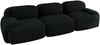 Ecksofa Schwarz aus Cordstoff, modular, rahmenlos, mit ergonomischen Armlehnen,298x103x75 cm Bild 5