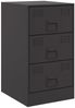 vidaXL Nachttisch Schwarz 34,5x39x62 cm Stahl 841775 Bild 2