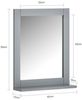 SoBuy FRG129-SG Wandspiegel, MDF, Lackiert, Grau, 57 x 49,2 x 46,5 cm Bild 3