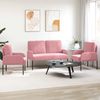vidaXL Sofagarnituren mit Kissen 3 pcs Rosa 115 x 56 x 80 cm Sperrholz 3406220 Bild 3