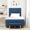 vidaXL Boxspringbett mit Kopfteil Blau 190 x 120 cm Stoff 3344288 Bild 3