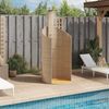 vidaXL Gartendusche Beige 100x100x241,5 cm Poly Rattan Akazienholz 368214 Bild 3