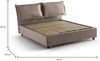 Dmora Aris Doppelbett, Bettkasten mit Stoffbezug, 100 % Made in Italy, Öffnung vorne, geeignet für Matratze 160 x 200 cm, Taupe Bild 3