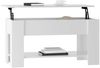vidaXL Couchtisch Hochglanz-Weiß 101 x 49 x 52 cm Holzwerkstoff [809707] Bild 3