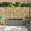 vidaXL Gartenbank mit Kissen Grau 110 x 40 x 44 cm Poly Rattan 4104152 Bild 3
