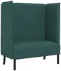 vidaXL Hoher Rücken Sofa 101cm Dunkelgrün Stoff 42010837 Bild 2