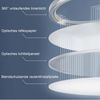 ZMH Deckenlampe LED Deckenleuchte Flach - Schlafzimmerlampe 18CM Badezimmerlampe 15W Küchenlampe Schlafzimmer weiß Deckenbeleuchtung Flurlampe Decke Badlampe 6500K für Küche Flur Bild 4