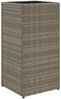 vidaXL Pflanzkübel 2 Stk. Grau 30x30x60 cm Poly Rattan 3210518 Bild 5