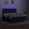 vidaXL Boxspringbett mit Matratze & LED Schwarz 160x200 cm Stoff 3135207 Bild 4