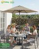 Sekey Sonnenschirm 200 cm Gartenschirm Rund Marktschirm Knickbar mit Kurbel, LxB: 200x200 cm, Windstabil & neigbar, ideal für Balkon, Garten & Terrasse, UV 50+ Bild 3