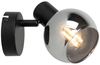 Qazqa LED Aufbaustrahler Vidro, Dimmbar, LED wechselbar, Extra-Warmweiß, QAZQA Aufbau­spot, e14, Schwarz, Glas, Art Deco Bild 3