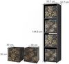 Raumteiler Ludus Schwarz 142.5 x 36.2 cm mit 2 Faltboxen opt. 1 Vicco Bild 3