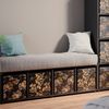 Raumteiler Ludus Schwarz 142.5 x 36.2 cm mit 2 Faltboxen opt. 1 Vicco Bild 5