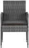 7-tlg. Garten-Essgruppe Poly Rattan Grau Bild 5