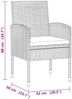 7-tlg. Garten-Essgruppe Poly Rattan Grau Bild 4