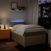 vidaXL Boxspringbett mit Matratze Creme 120x190 cm Stoff 3289707 Bild 5