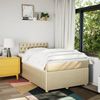 vidaXL Boxspringbett mit Matratze Creme 120x190 cm Stoff 3289707 Bild 4