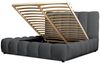 Polsterbett Doppelbett HEDA 140x200cm Komplettset in Stoff Perfect Harmony Anthrazit Bild 3