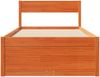 vidaXL Massivholzbett ohne Matratze Wachsbraun 75x190 cm Kiefernholz 846809 Bild 4