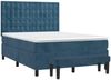 vidaXL Boxspringbett mit Matratze Dunkelblau 140x190 cm Samt 3138083 Bild 3