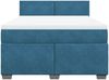 vidaXL Boxspringbett mit Matratze Dunkelblau 140x190 cm Samt 3286304 Bild 4